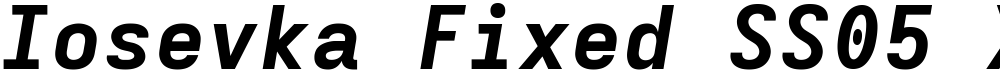 Iosevka Fixed SS05 XBdExObl