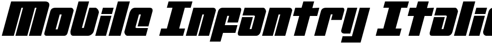 Mobile Infantry Italic