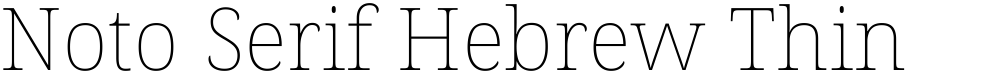 Noto Serif Hebrew Thin