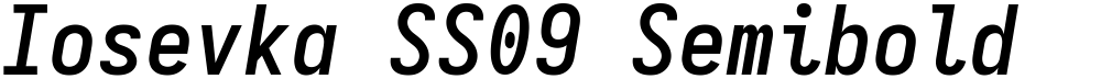 Iosevka SS09 Semibold