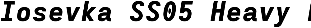 Iosevka SS05 Heavy Extended