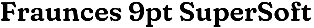 Fraunces 9pt SuperSoft SemiBold