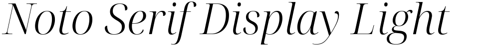 Noto Serif Display Light