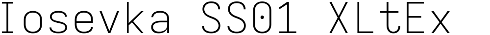 Iosevka SS01 XLtEx