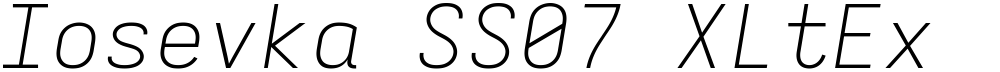 Iosevka SS07 XLtEx