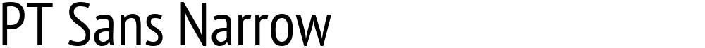 PT Sans Narrow