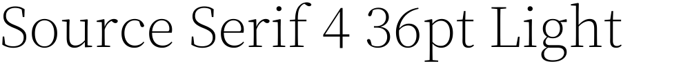 Source Serif 4 36pt Light