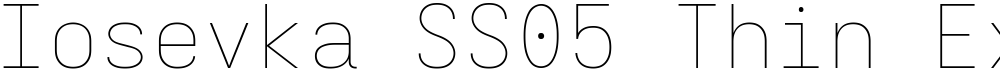 Iosevka SS05 Thin Extended