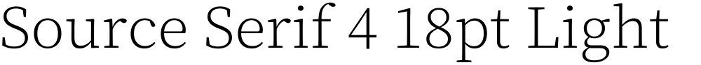 Source Serif 4 18pt Light
