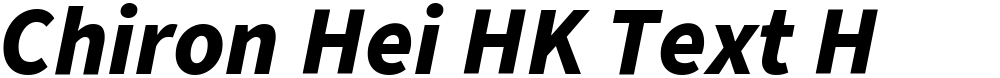 Chiron Hei HK Text H