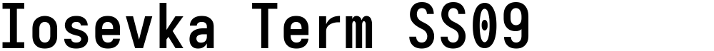 Iosevka Term SS09