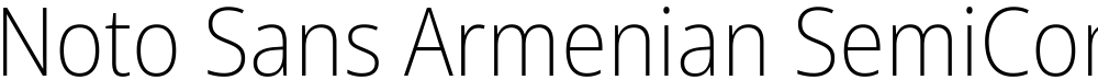 Noto Sans Armenian SemiCondensed ExtraLight