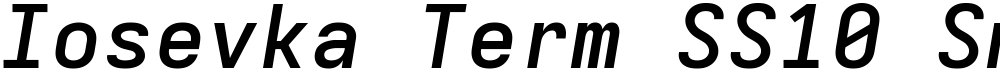 Iosevka Term SS10 SmBdExObl