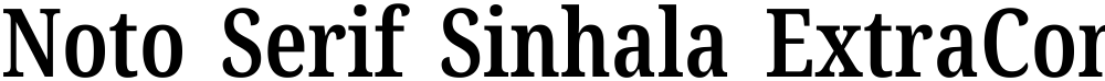 Noto Serif Sinhala ExtraCondensed SemiBold