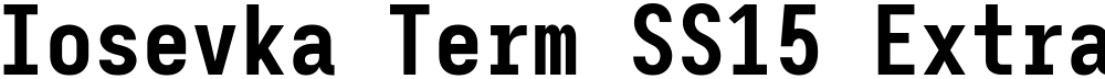 Iosevka Term SS15 Extrabold