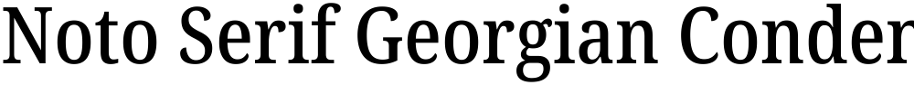 Noto Serif Georgian Condensed Medium