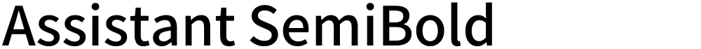Assistant SemiBold