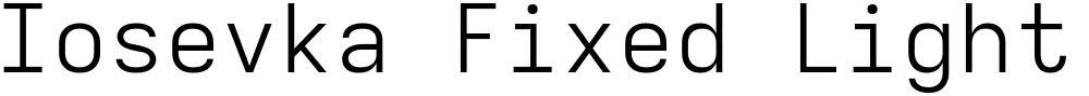Iosevka Fixed Light Extended