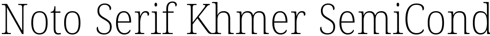 Noto Serif Khmer SemiCondensed ExtraLight
