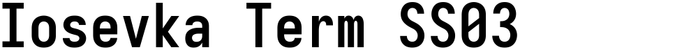 Iosevka Term SS03