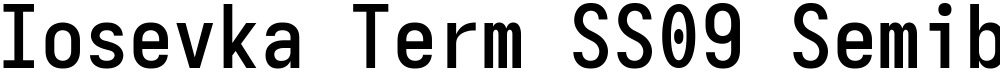 Iosevka Term SS09 Semibold