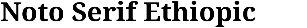 Noto Serif Ethiopic
