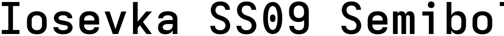 Iosevka SS09 Semibold Extended