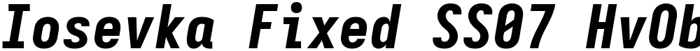 Iosevka Fixed SS07 HvObl