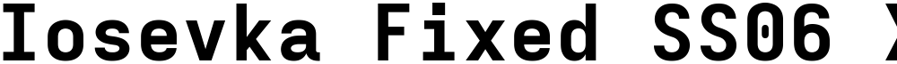 Iosevka Fixed SS06 XBdEx
