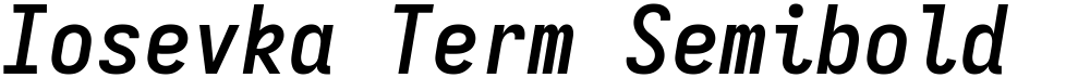 Iosevka Term Semibold