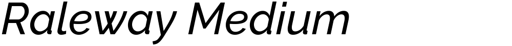 Raleway Medium