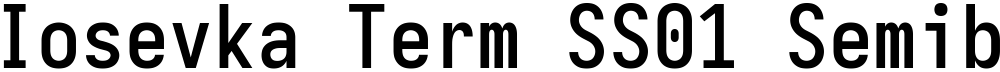 Iosevka Term SS01 Semibold