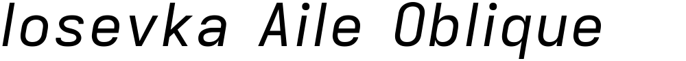 Iosevka Aile Oblique
