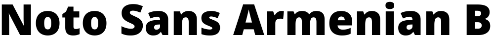 Noto Sans Armenian Black