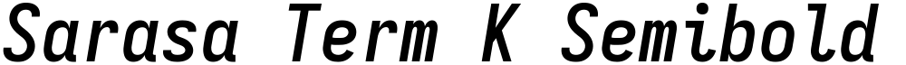 Sarasa Term K Semibold