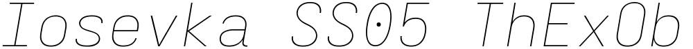 Iosevka SS05 ThExObl