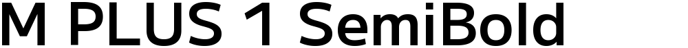 M PLUS 1 SemiBold