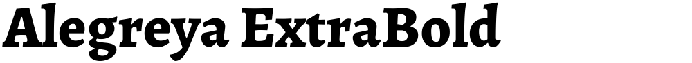 Alegreya ExtraBold