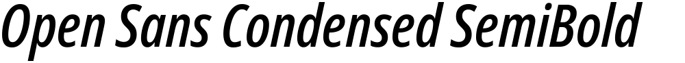 Open Sans Condensed SemiBold