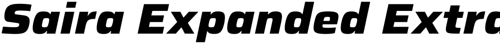 Saira Expanded ExtraBold