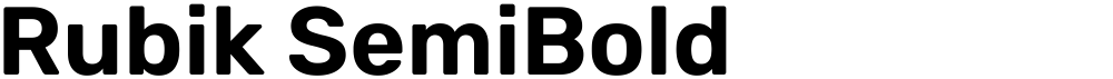 Rubik SemiBold