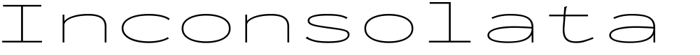 Inconsolata UltraExpanded ExtraLight
