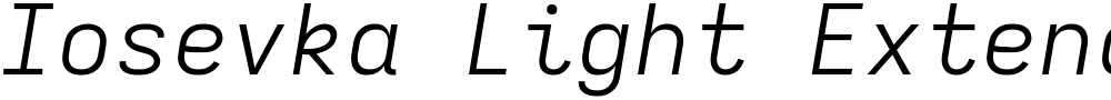 Iosevka Light Extended