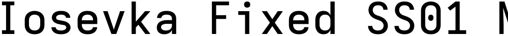 Iosevka Fixed SS01 MdEx