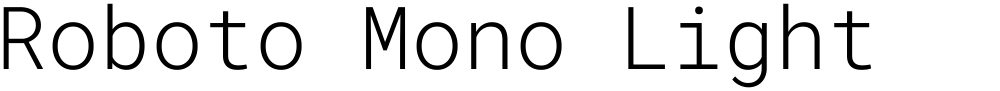 Roboto Mono Light