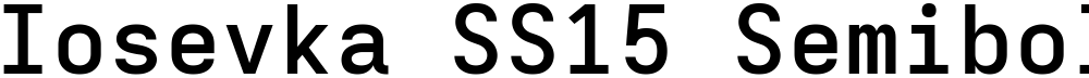 Iosevka SS15 Semibold Extended