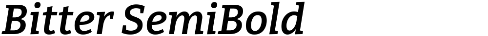 Bitter SemiBold