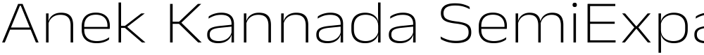 Anek Kannada SemiExpanded ExtraLight