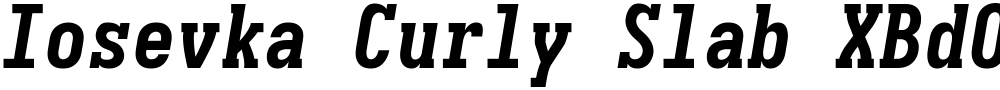 Iosevka Curly Slab XBdObl