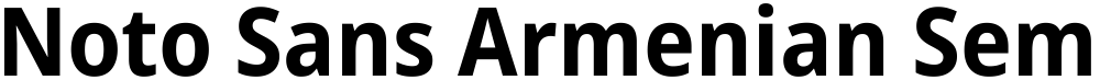 Noto Sans Armenian SemiCondensed